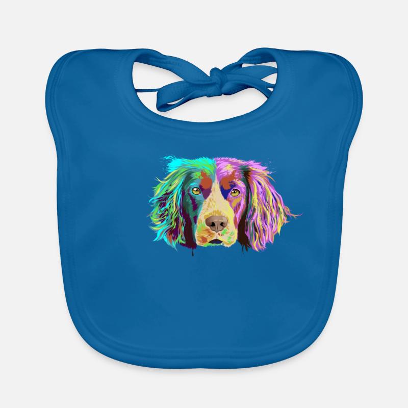 Splash Brittany Spaniel Dog Organic Baby Bibs