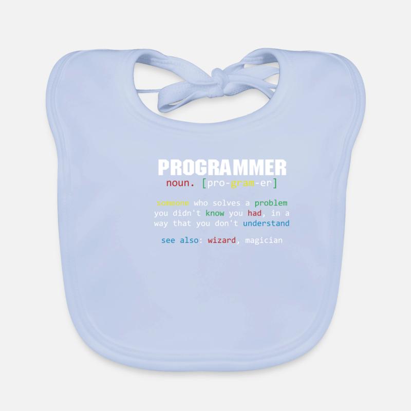 Programmer Definition Coder Programming Coding Organic Baby Bibs