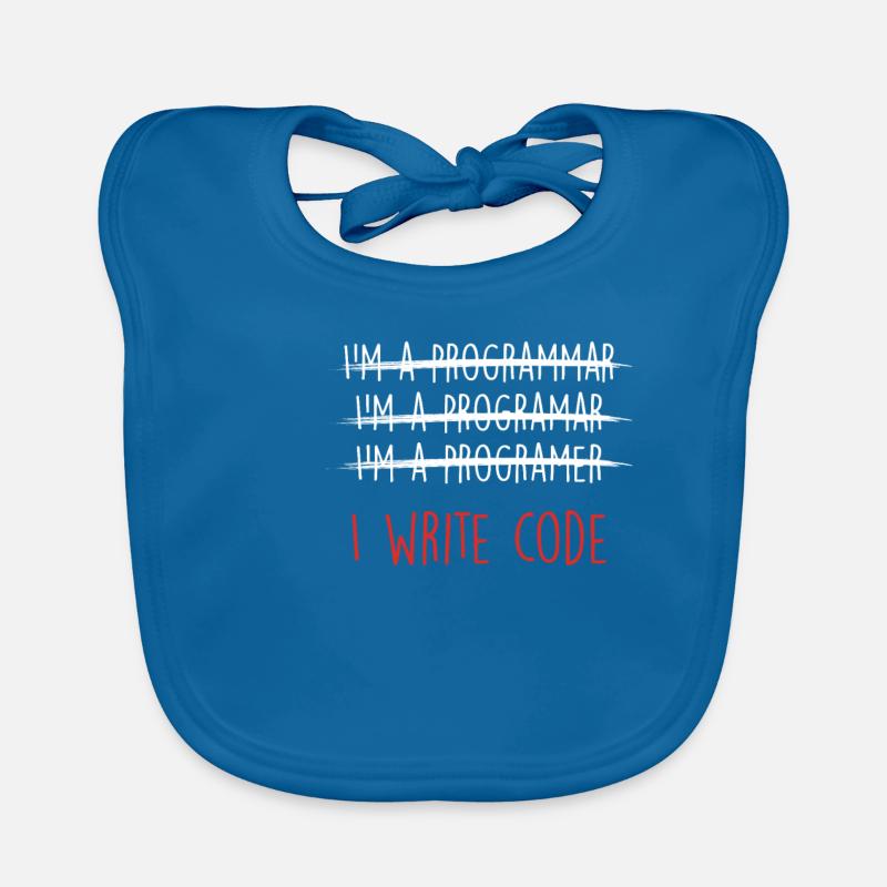I Write Code Coder Programmer Programming Gift Organic Baby Bibs