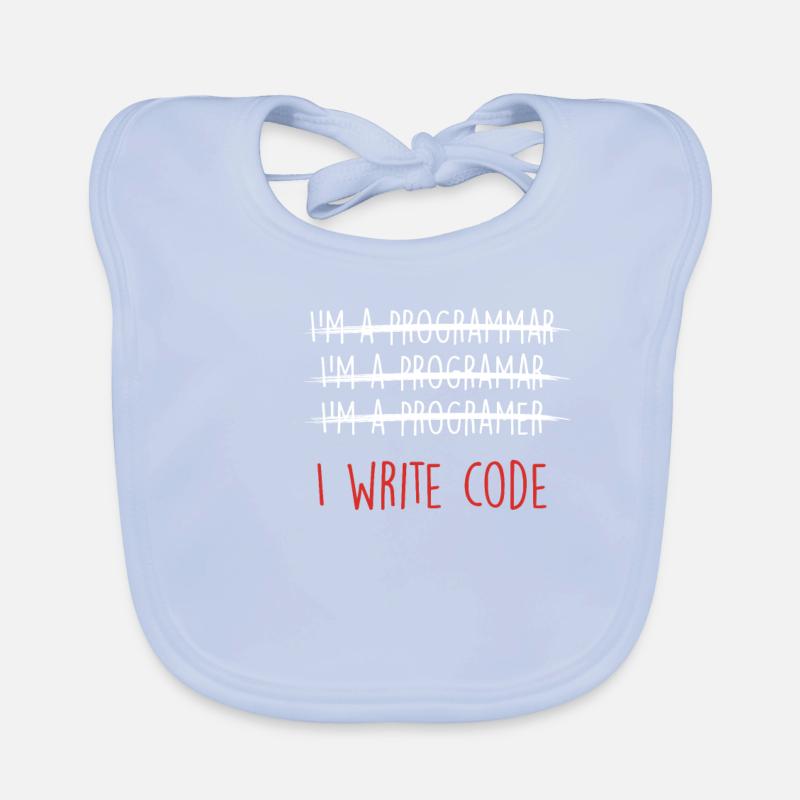 Ich schreibe Code Coder Programmer Programmiergeschenk Baby Bio-Lätzchen