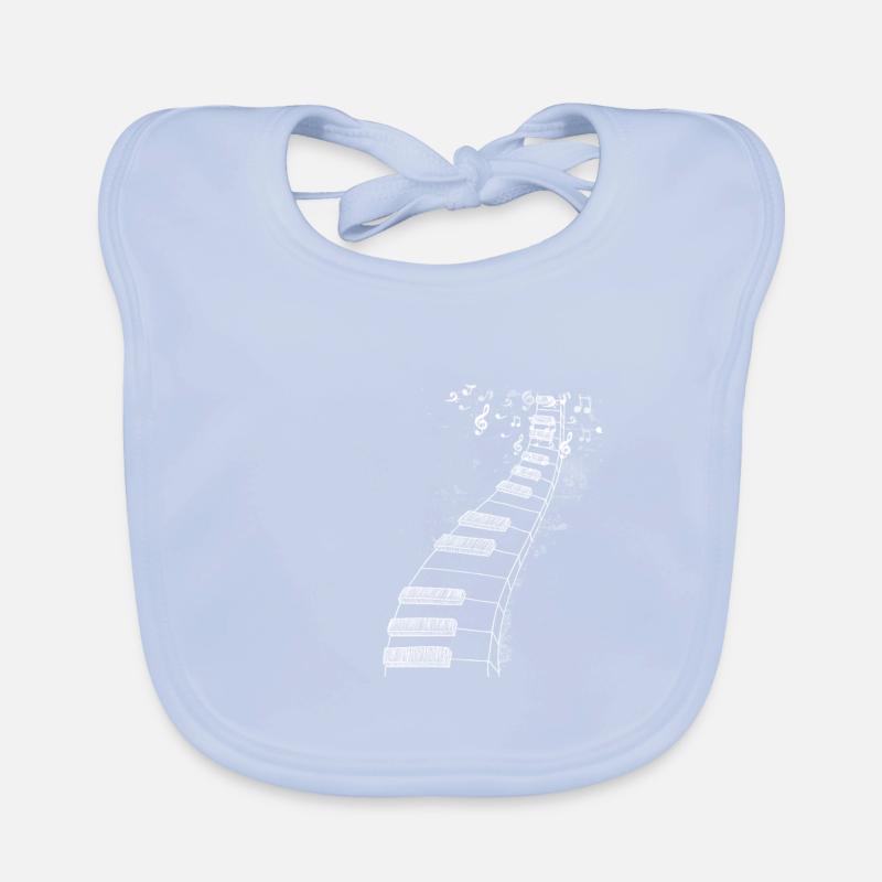 Piano Keyboards Piano Player Music Notes Gift Organic Baby Bibs