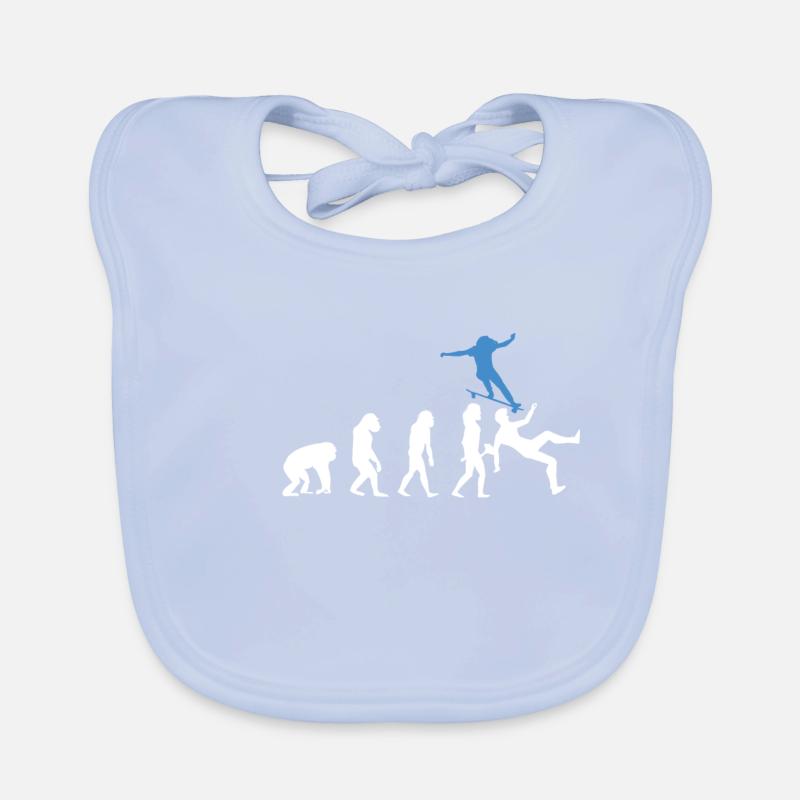 Skateboarder Evolution Skateboard Skateboarding Baby Bio-Lätzchen