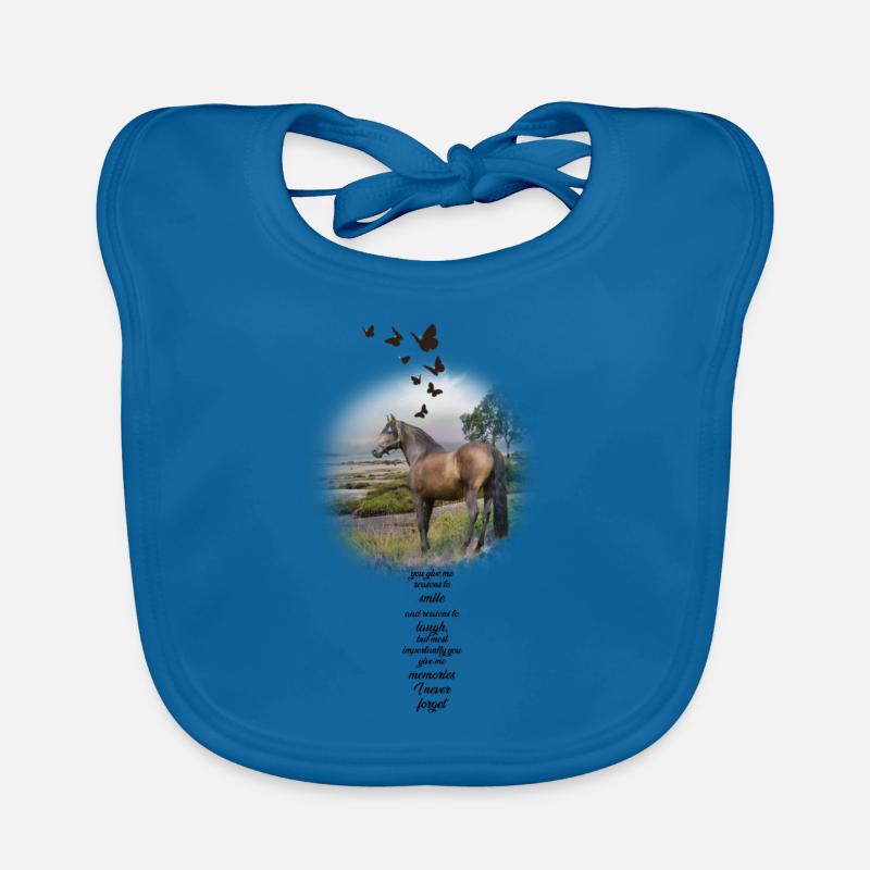 Stallion in a beautiful landscape Organic Baby Bibs