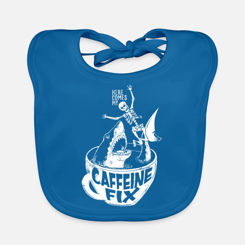 Caffeine Shark Organic Baby Bibs