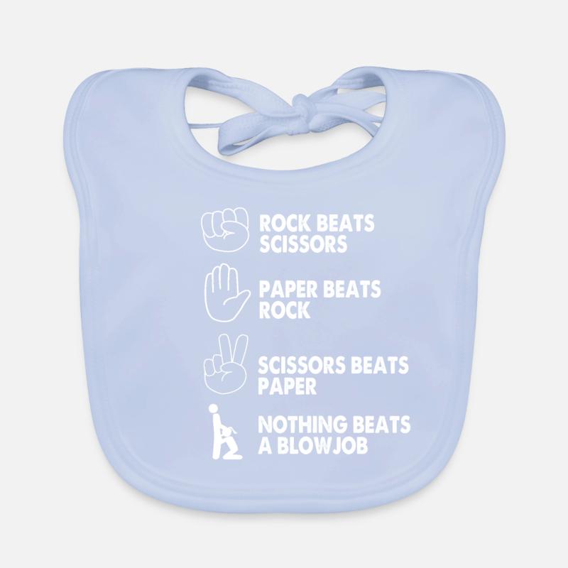 Stein Schere Papier Baby Bio-Lätzchen
