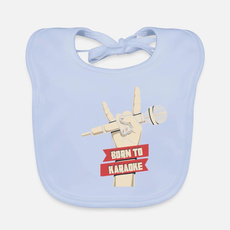 Born To Karaoke Singing Microphone Music Mic Gift Organic Baby Bibs