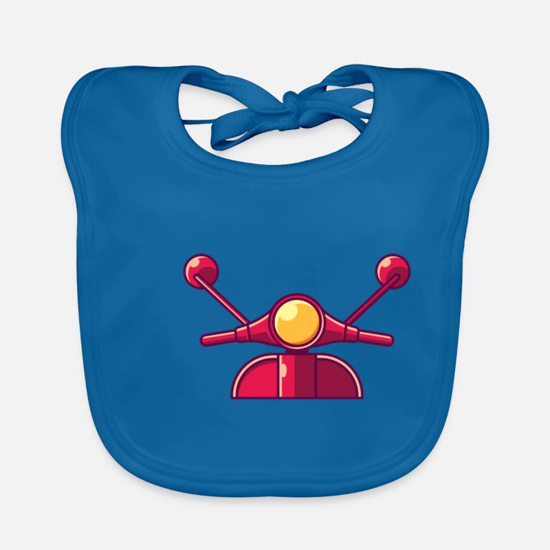 ROLLER RETRO Scooter Gift Moped Scooter Rider Organic Baby Bibs