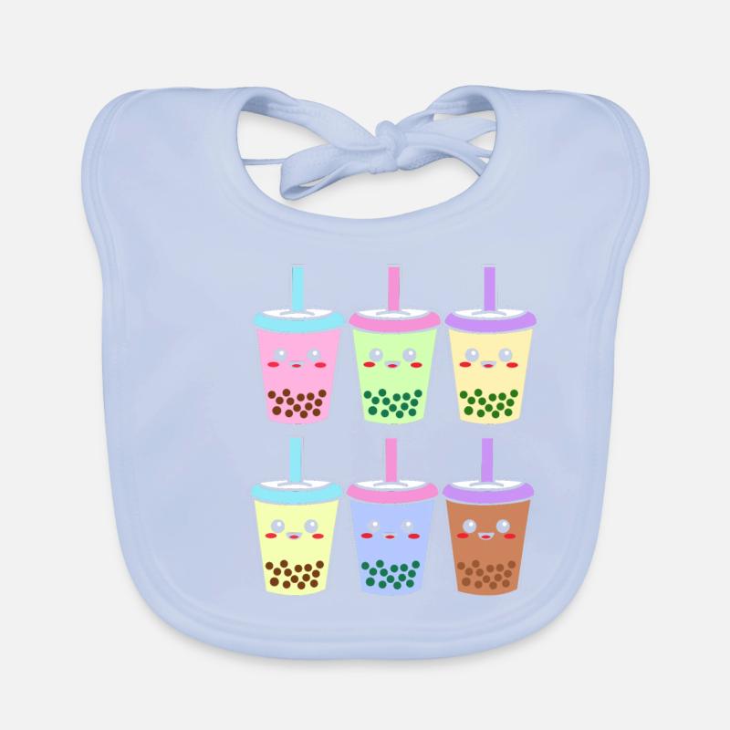 Bubble Tee Boba Tea Organic Baby Bibs