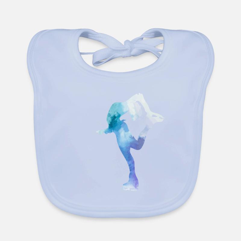 Eiskunstlauf-Geschenk Eislaufschuh Baby Bio-Lätzchen