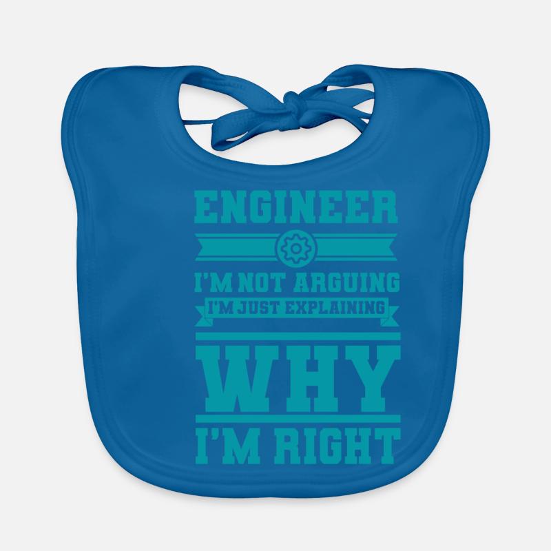 Engineer Saying Engineering Degree Organic Baby Bibs