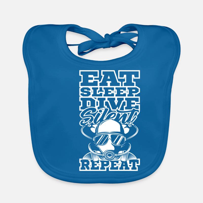 Eat Sleep Dive Silent Tec Diver Professional Diver Organic Baby Bibs