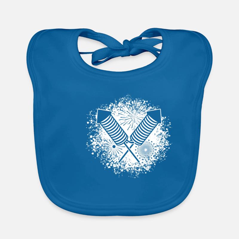 Fireworks Pyrotechnician Pyro Firecracker Fun Gift Organic Baby Bibs