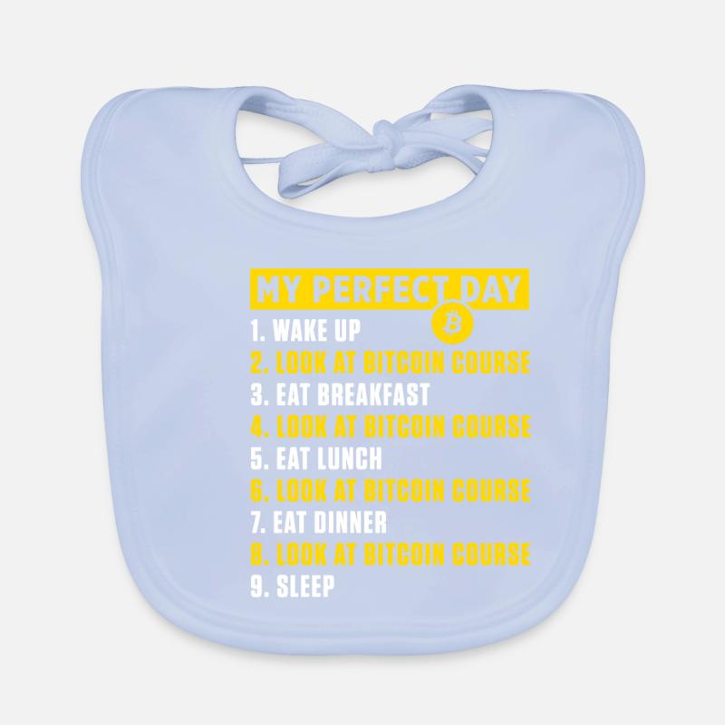 Perfect Day Bitcoin Course BTC Cryptocurrency Gift Organic Baby Bibs