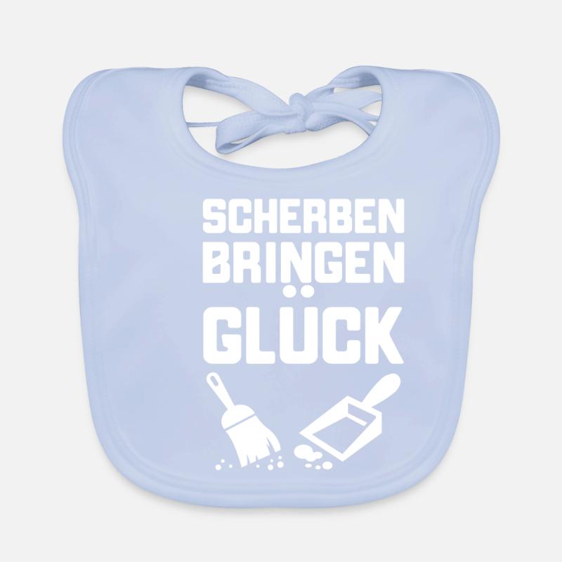 Scherben bringen Glück Ehemann Ehefrau POLTERABEND Baby Bio-Lätzchen