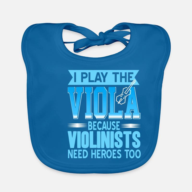 I Play The Viola Because Violinists need heroes - Baby Bio-Lätzchen - Pfauenblau