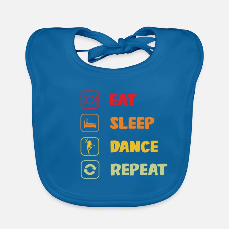 Eat Sleep Dance Repeat Tänzer Geschenk Tanz & Baby Bio-Lätzchen