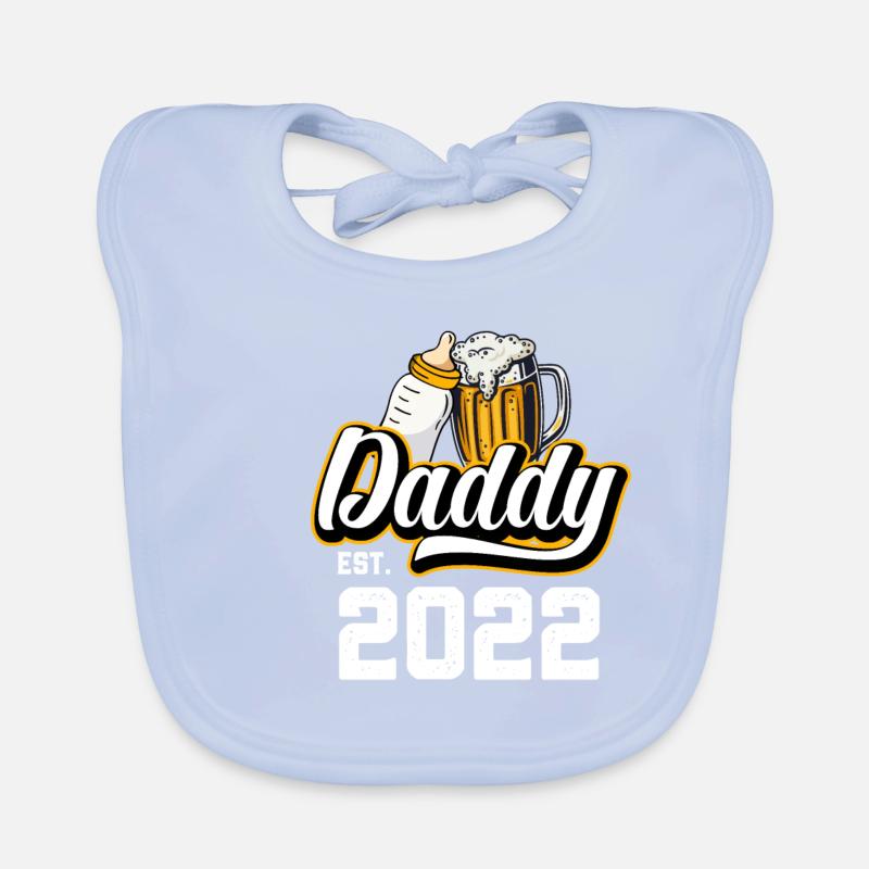 Daddy est 2022 Werdender Papa Baby Bio-Lätzchen