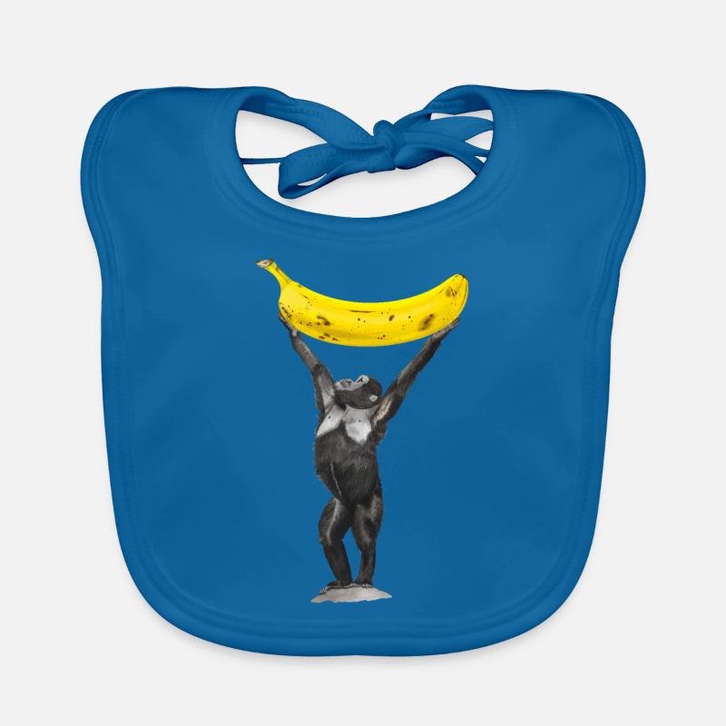 Affe Banane Ape Baby Bio-Lätzchen