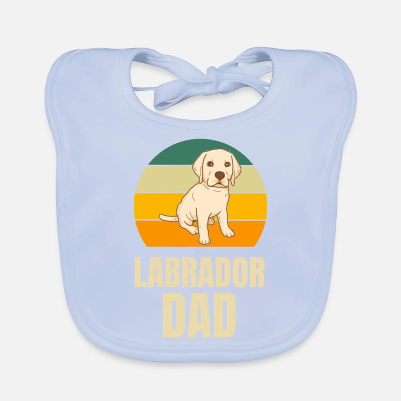 Rétro Labrador Papa Bavoir bio Bébé