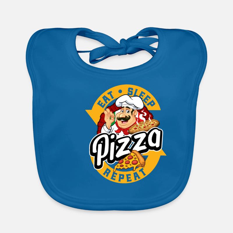 Pizzabäcker Pizzeria Eat Sleep Pizza Repeat Baby Bio-Lätzchen