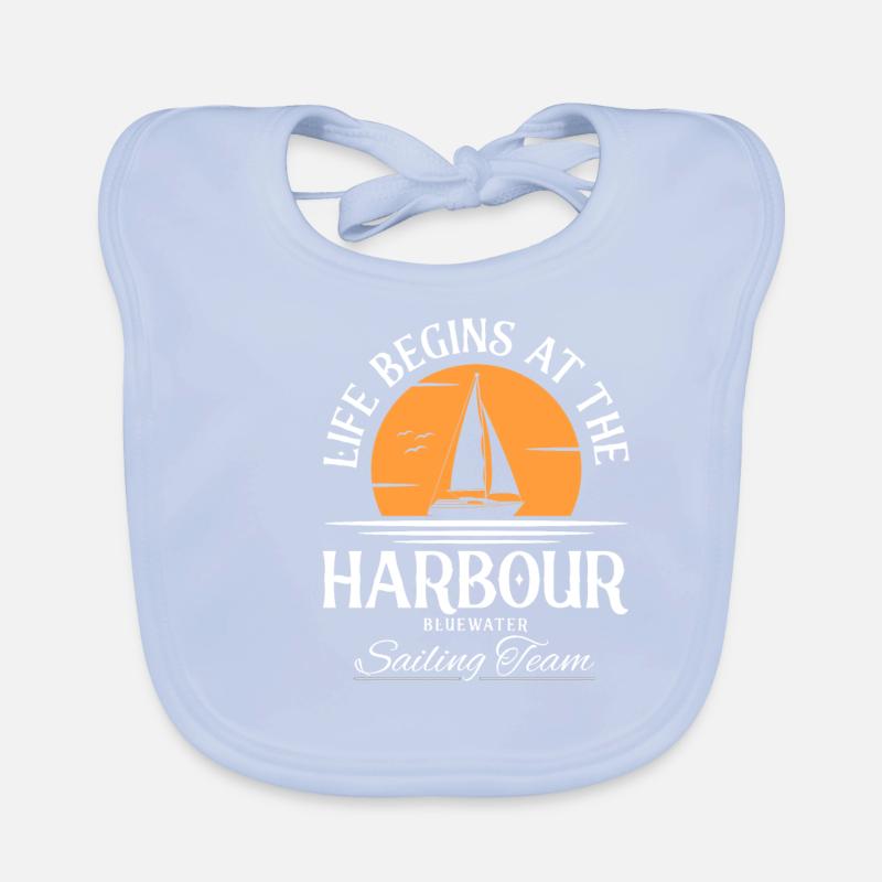 Sailor Sailing Ship Sailboat Organic Baby Bibs