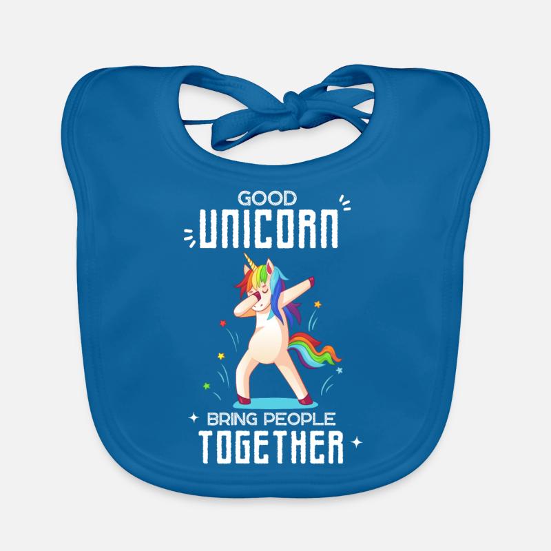 funny unicorn design Organic Baby Bibs
