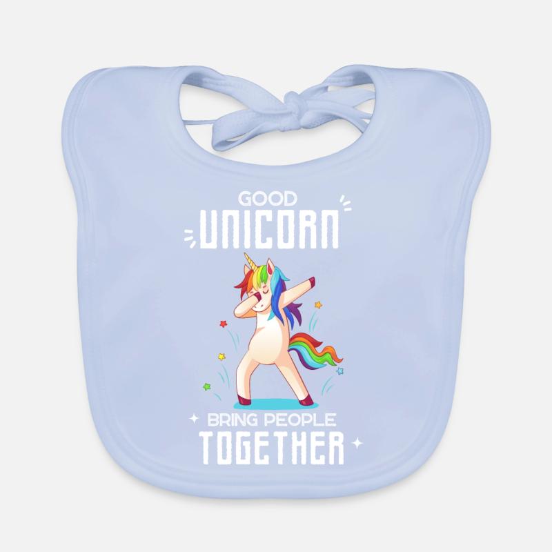 drôle de conception de licorne Bavoir bio Bébé