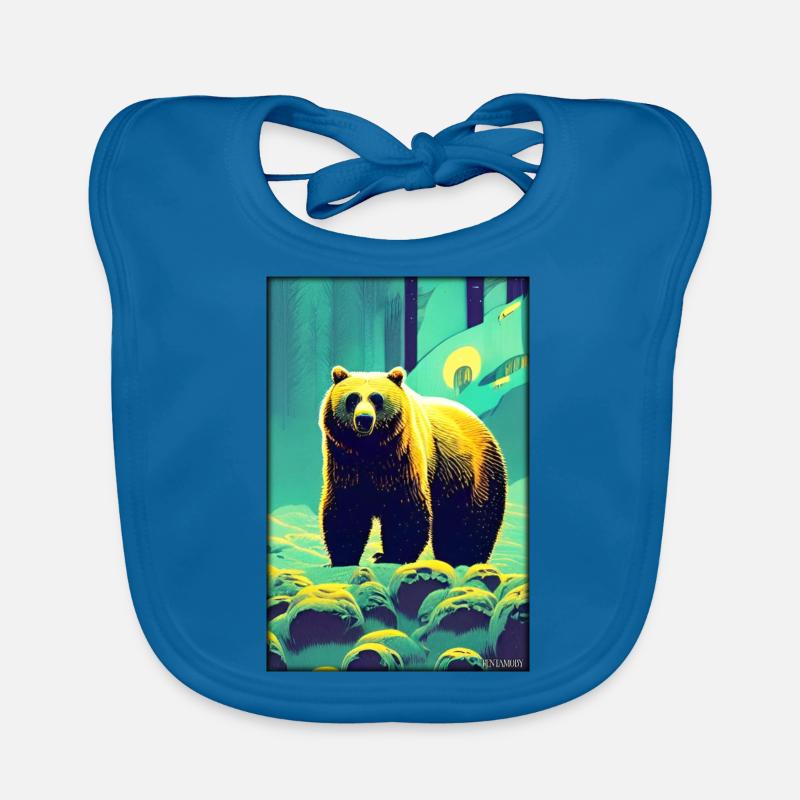 Bear Grizzly Bear Brown Bear Predator Wildlife Forest 9 Organic Baby Bibs