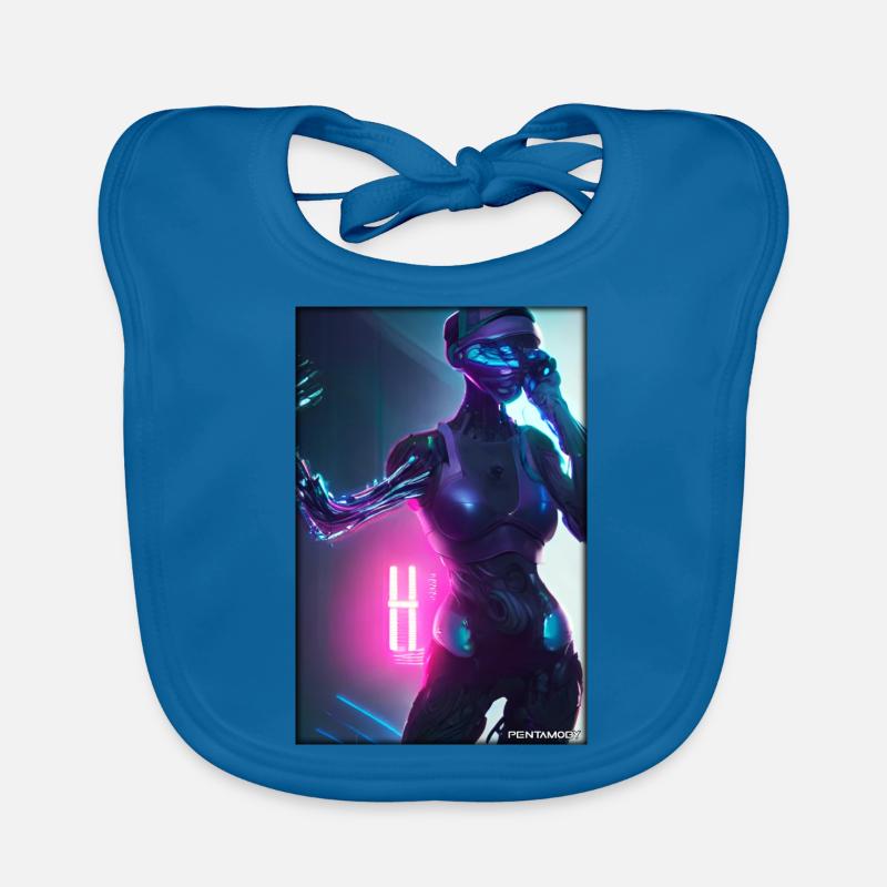 Robot Future Science Sci-Fi Machine Organic Baby Bibs