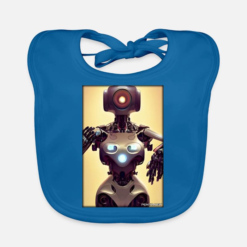 Robot Future Science Sci-Fi Machine Organic Baby Bibs