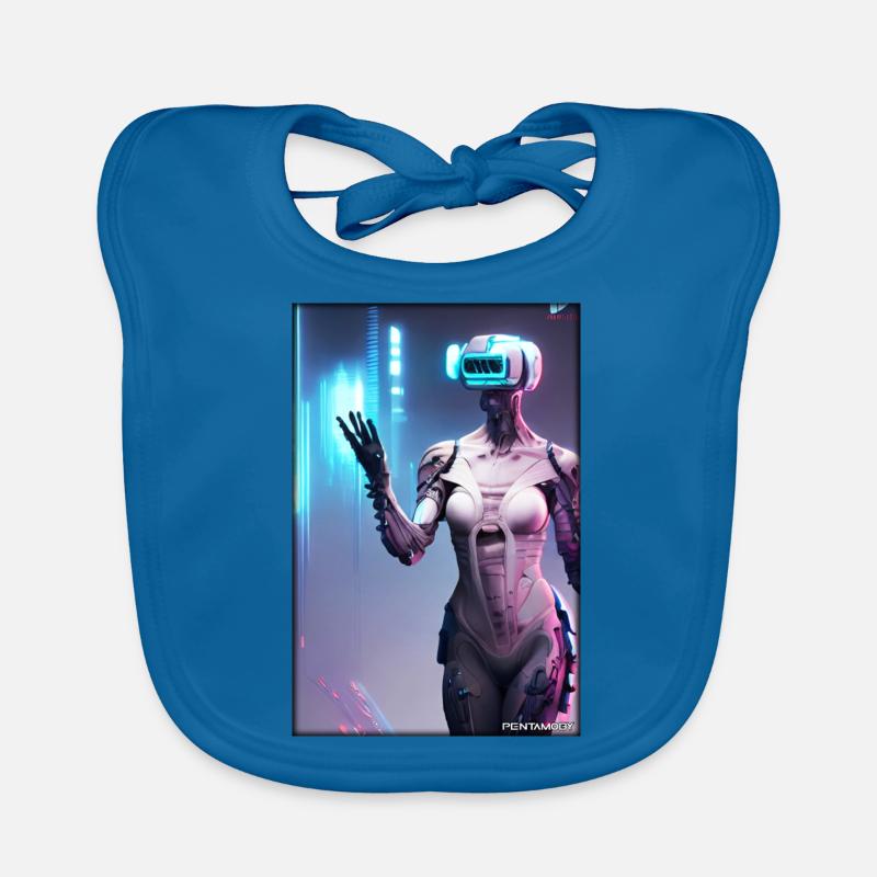 Robot Future Science Sci-Fi Machine Organic Baby Bibs