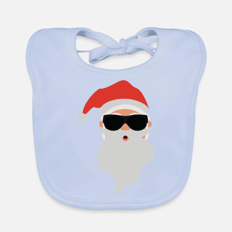 Moderner Weihnachtsmann trägt dunkle Brille Baby Bio-Lätzchen