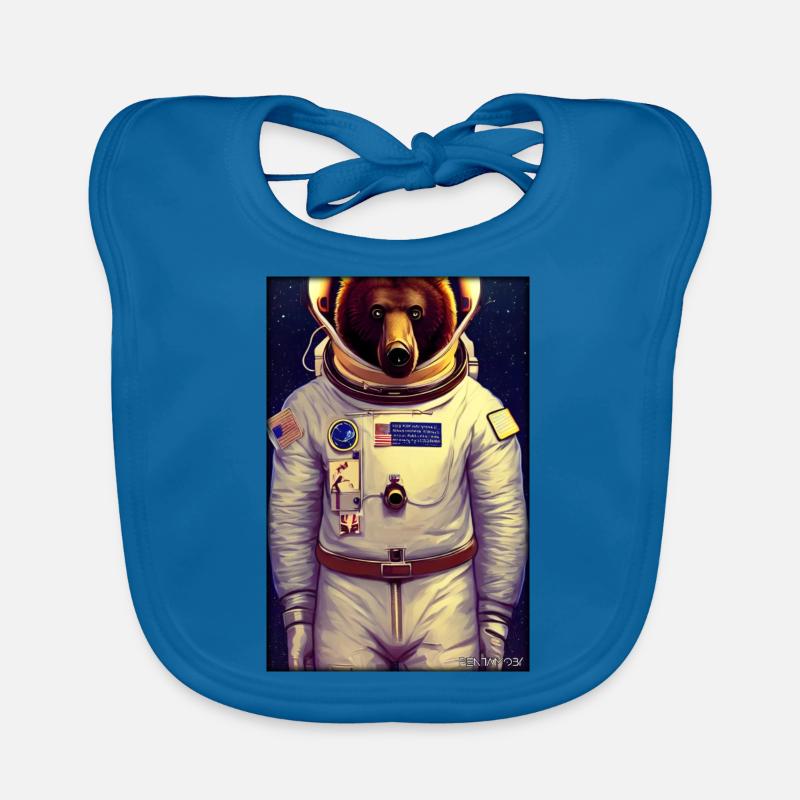 Bear Wildlife Astronaut Future Sci-Fi Technology Bavoir bio Bébé