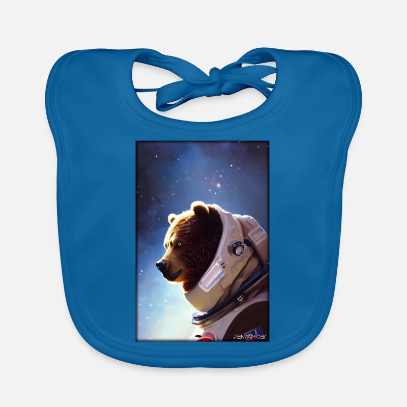 Bear Wildlife Astronaut Future Sci-Fi Technology Bavoir bio Bébé