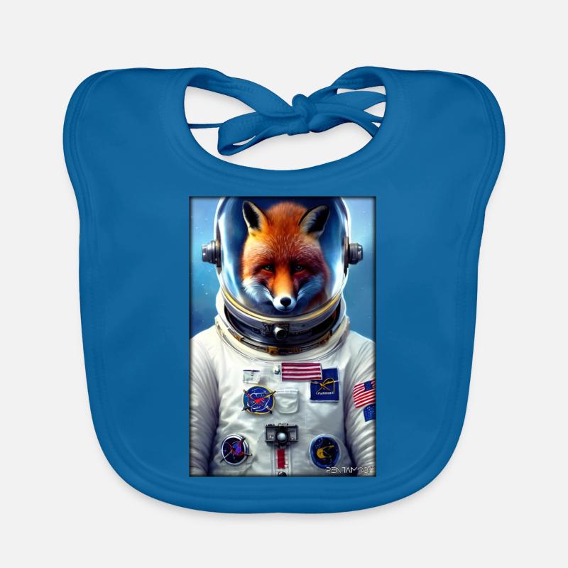 Fuchs Wildtier Astronaut Zukunft Sci-Fi Technik Baby Bio-Lätzchen