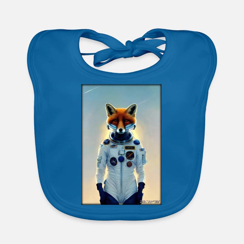 Fox Wildlife Astronaut Future Sci-Fi Technology Bavoir bio Bébé