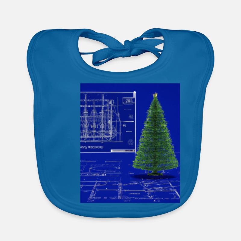 Weihnachten Weihnachtsbaum Schematic Blaupause Baby Bio-Lätzchen