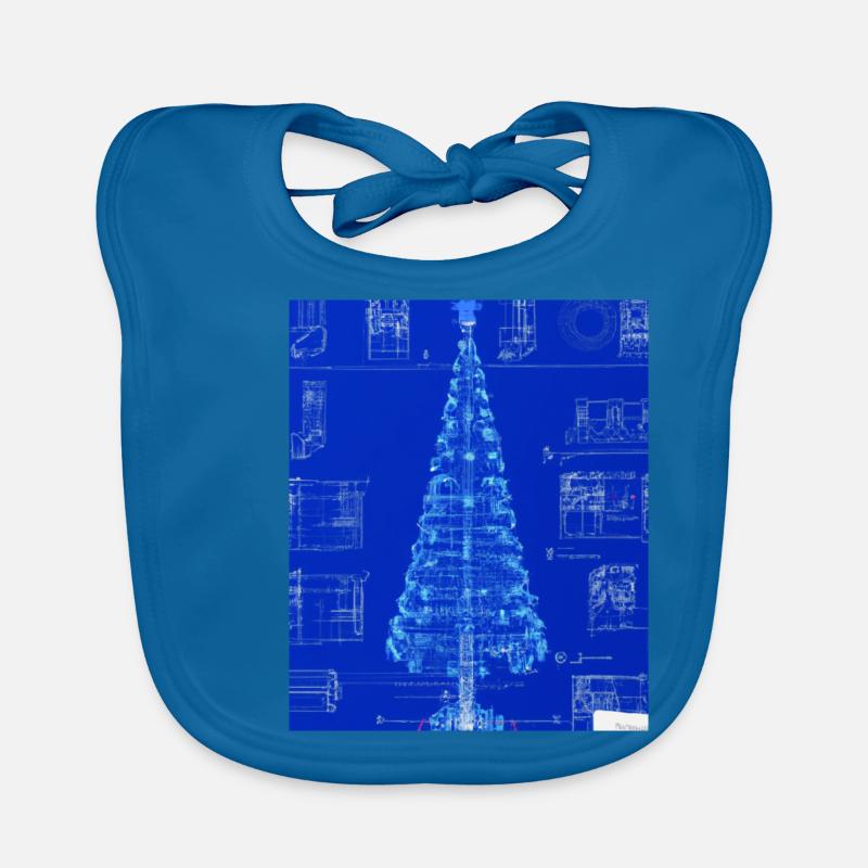 Weihnachten Weihnachtsbaum Schematic Blaupause Baby Bio-Lätzchen