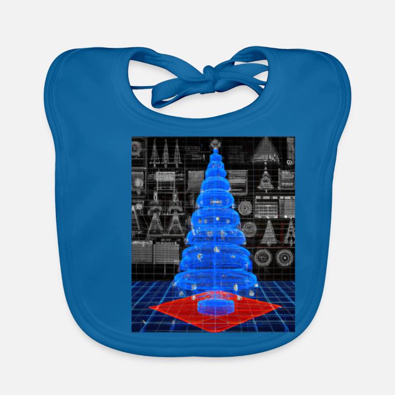 Weihnachten Weihnachtsbaum Schematic Blaupause Baby Bio-Lätzchen