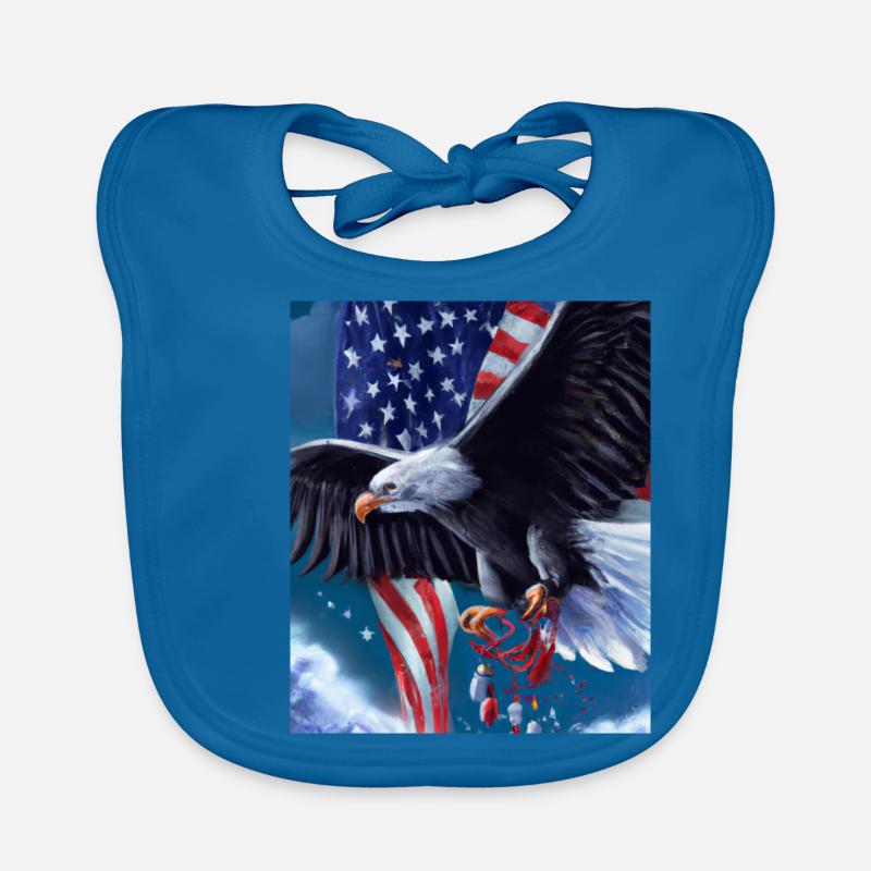 Pygargue à queue blanche de Noël américain avec Bavoir bio Bébé