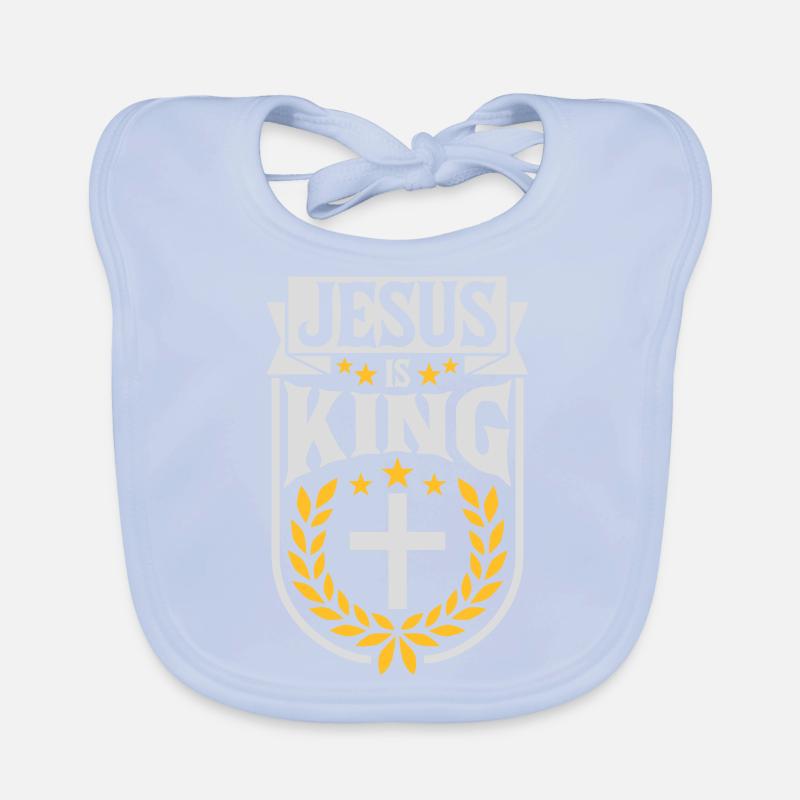 Citation de Jésus est roi Bavoir bio Bébé