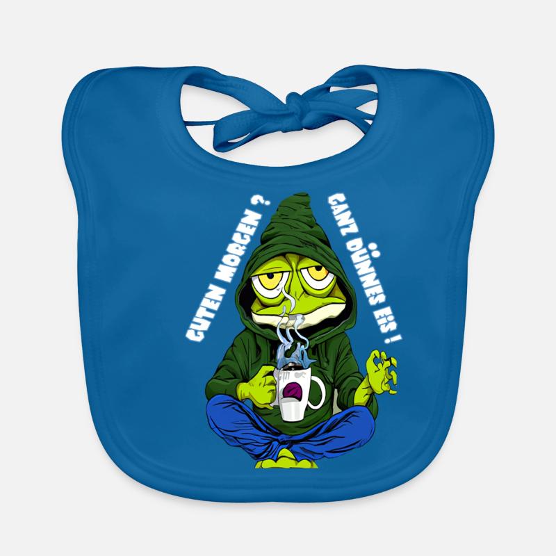 Very thin ice cream Morning grouch frog coffee Organic Baby Bibs