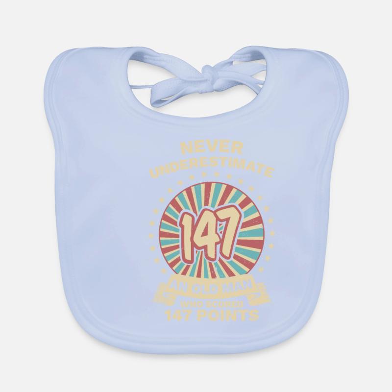 Never Underestimate a Snooker Player 147 Maximum Organic Baby Bibs