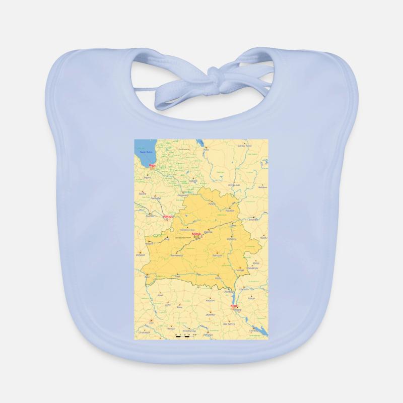 Belarus Map Belarus Organic Baby Bibs
