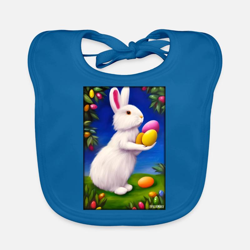 Rabbit Easter Easter Pet Easter Holiday Organic Baby Bibs