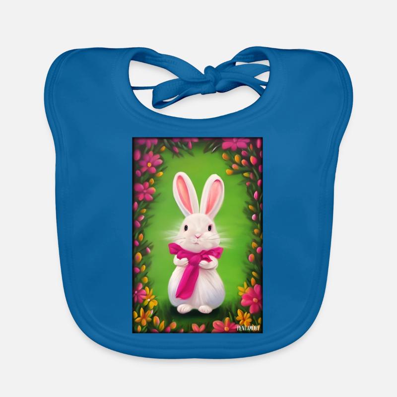 Rabbit Easter Easter Pet Easter Holiday Organic Baby Bibs