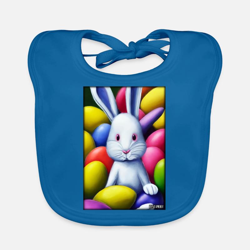 Rabbit Easter Easter Pet Easter Holiday Organic Baby Bibs