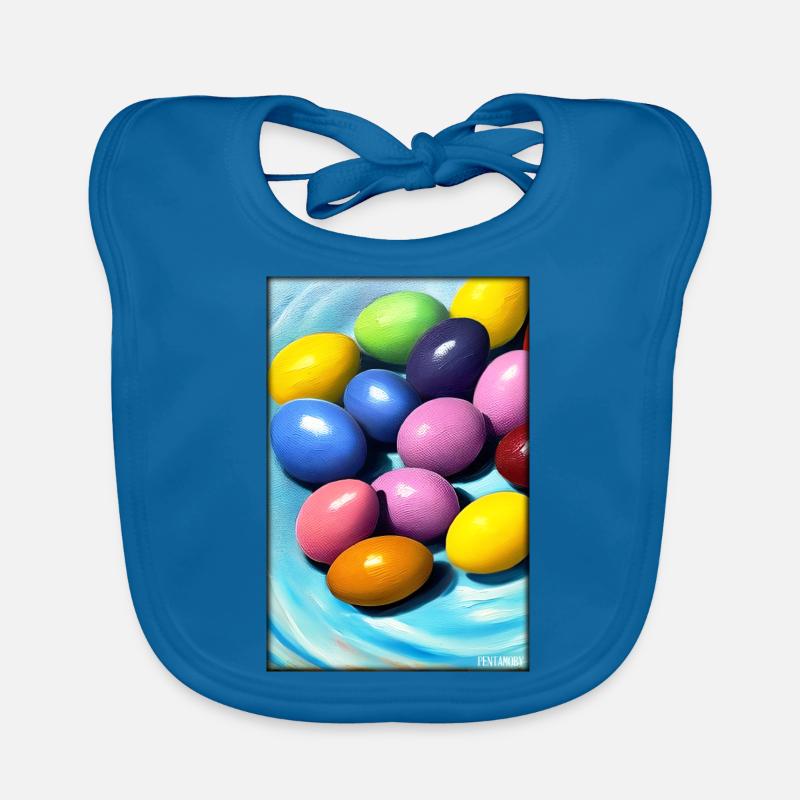 Easter Egg Easter Colorful Eggs Holiday Organic Baby Bibs
