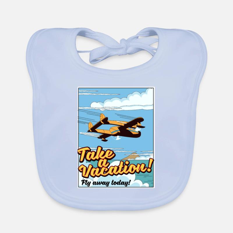 Take a Vacation! Fly away today! Organic Baby Bibs
