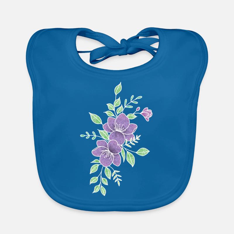 Fleur violette Bavoir bio Bébé
